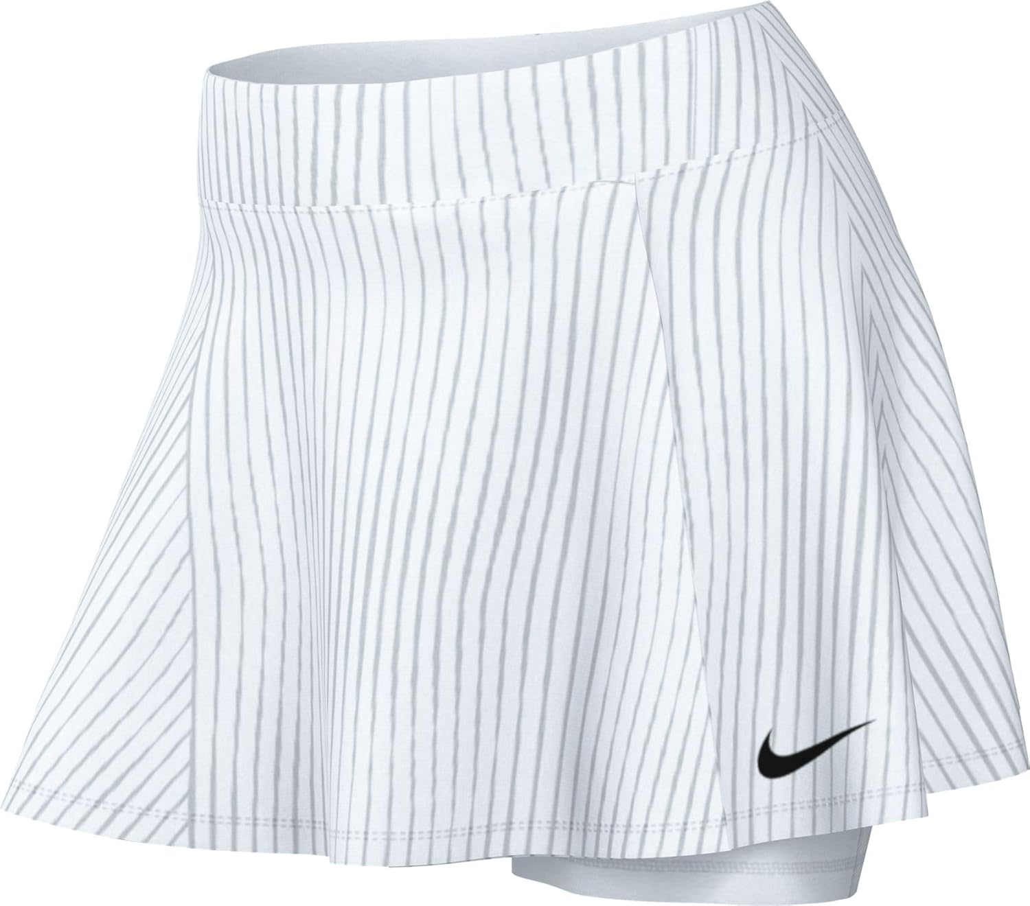 Nike Womens Dri-Fit Victory Printed Tennis Skirt, White, Medium