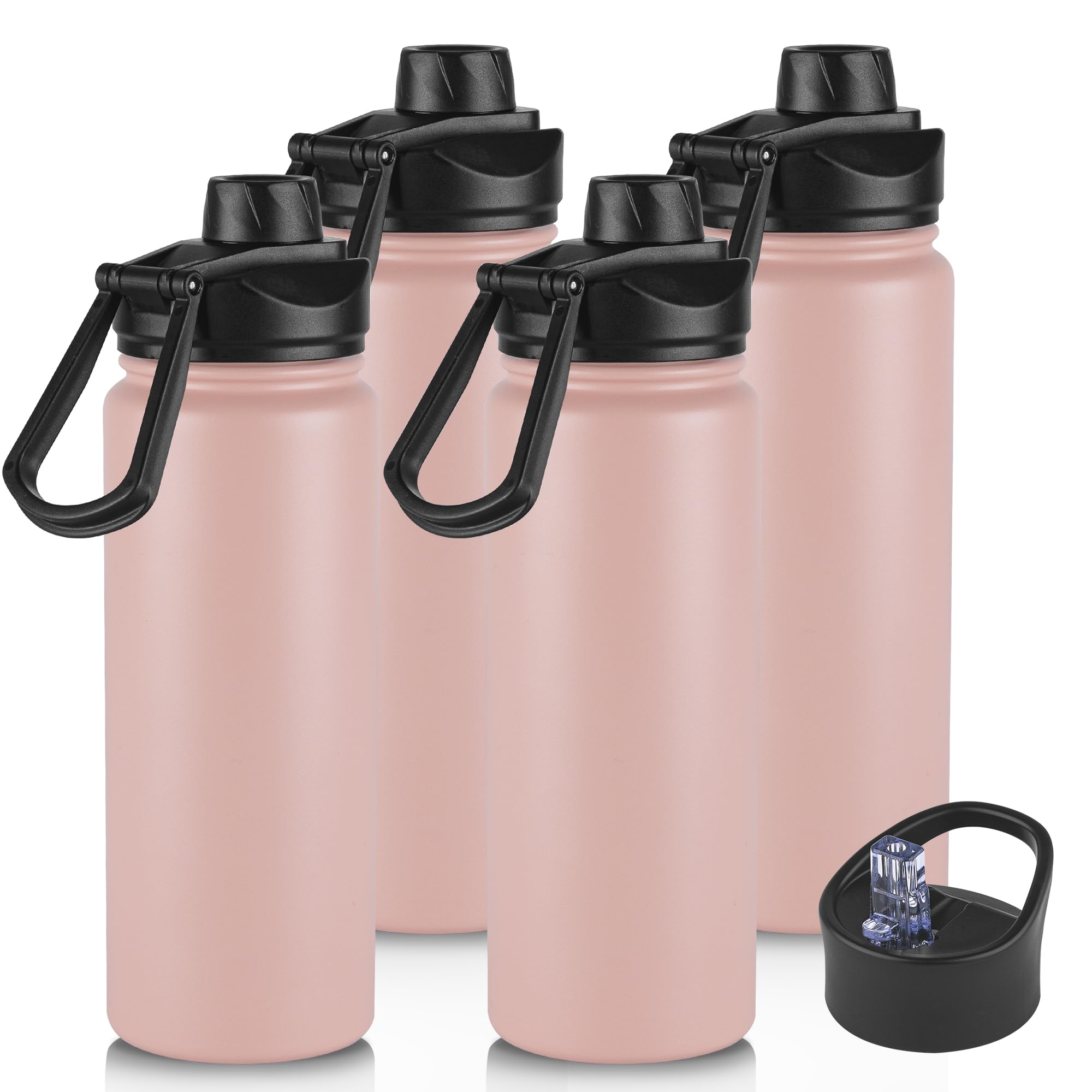 16 oz Insulated Water Bottle with Straw Lids Stainless Steel Kids Water Bottles for School Double Wall Vacuum