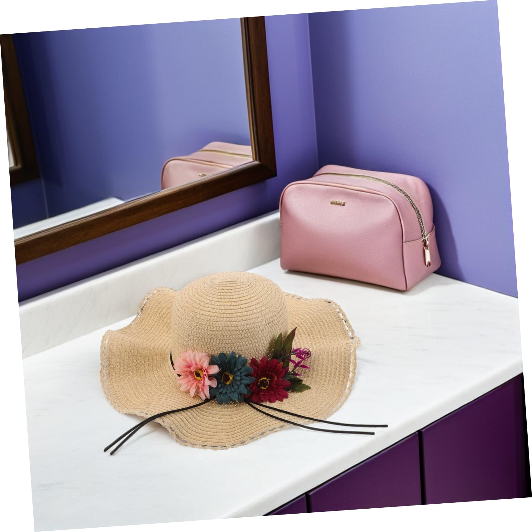 Sombrero de Plegable para Mujer Protección UV con Girasol ala Ancha Transpirable para Playa Senderismo y Verano al Aire