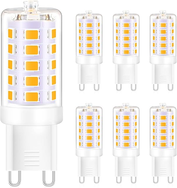 Creyer G9 Led Light Bulbs,5W 450LM, Equivalent to 40W Halogen, Warm White 2900K, Energy Saving Led Bulbs, G9 Socket Led Lamp, AC 220-240V, Non-Dimmable (Pack of 6)