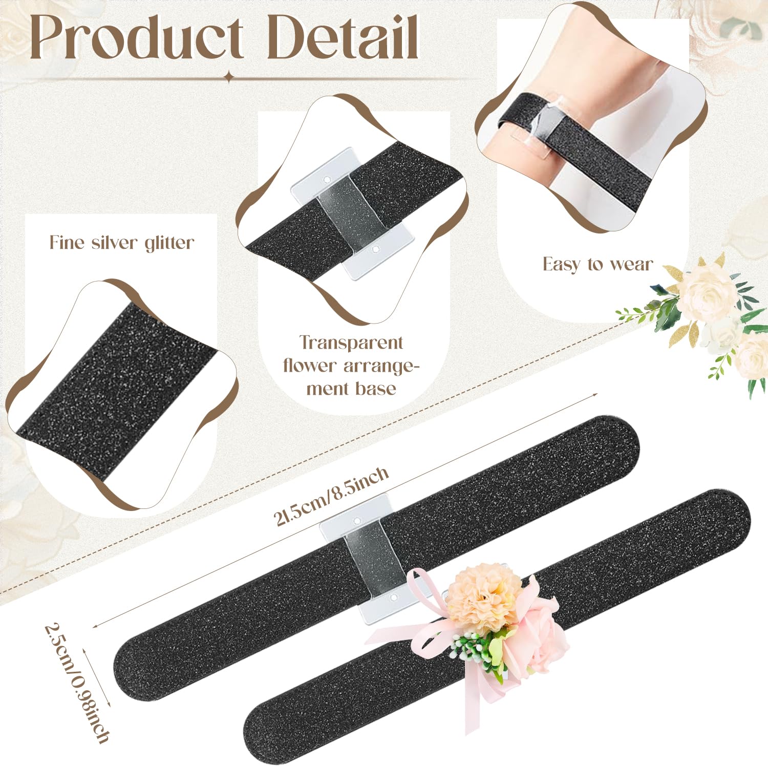 24 braccialetti da polso per corpetto floreale, braccialetti da polso per matrimoni, corpetto fai da te, accessori per matrimoni, balli, cerimonie, anniversari, addio al nubilato, feste in