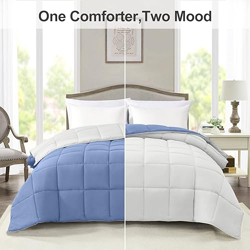 Miniatura 2 de Homelike Moment Edredón ligero para todas las estaciones, tamaño King, relleno de edredón alternativo con pestañas en las esquinas, manta de cama de