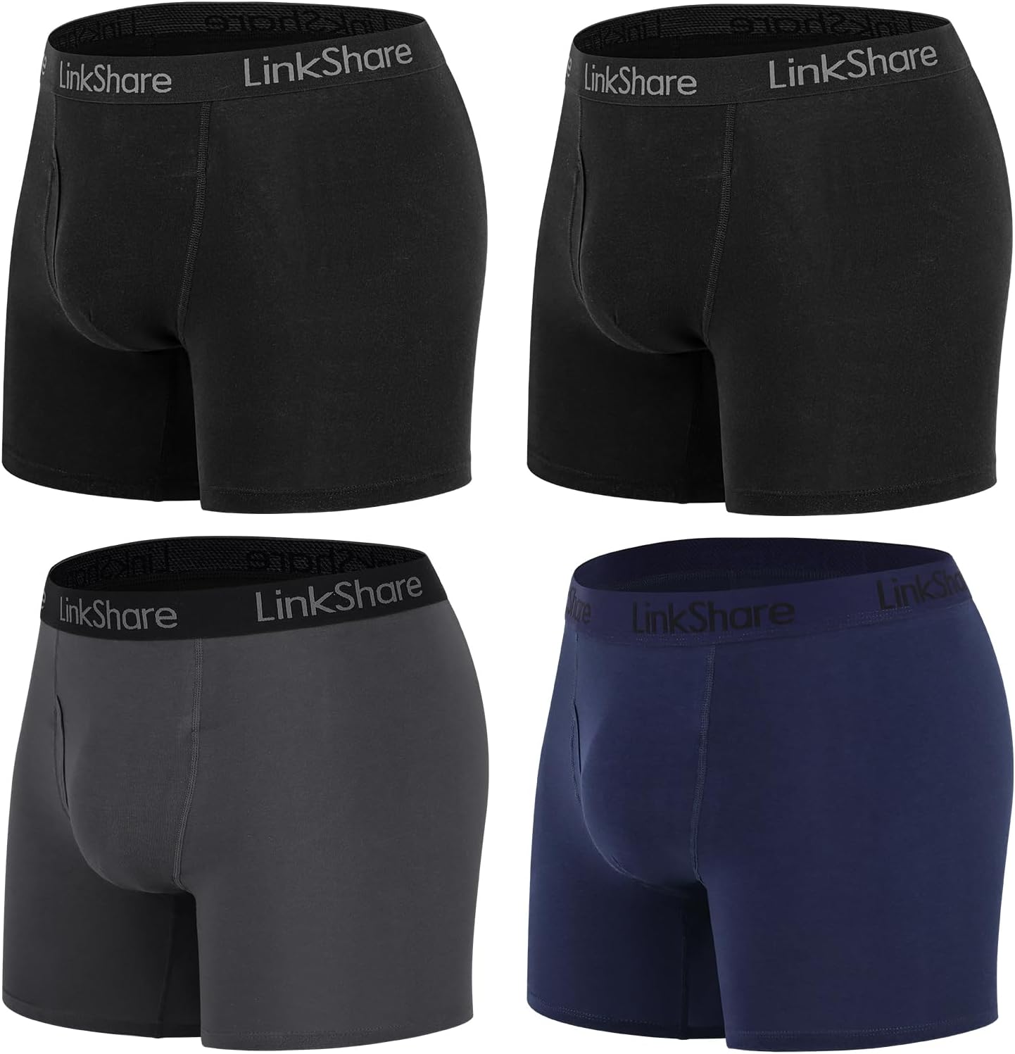 Ocean Blues Soft Breathable Men's Boxer Briefs Pack(4) Tagless Men's Underwear,Comfortable Choice for Daily Wear - Image 6