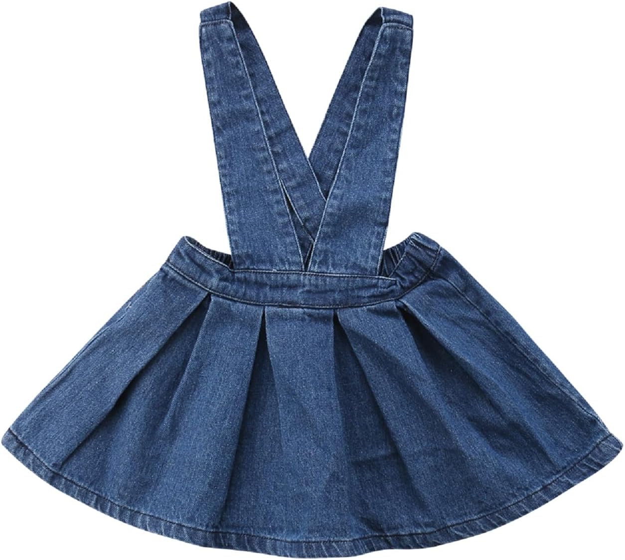 LXXIASHI Toddler Girls Denim Dress Suspender Denim Skirt Infant Baby Girl Strap Dress Overalls Outfit