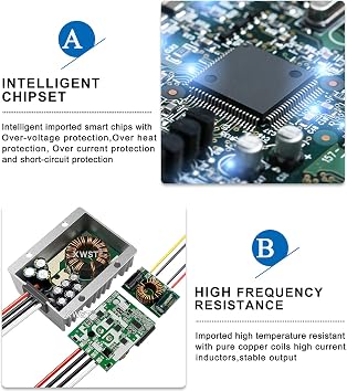 DC DC Stabilizer 9V-36V to 13.8V 15A 207W Boost Buck Converter Waterproof Automatic Voltage Regulator Auto Step Up Down 13.8V Volt Transformer Module