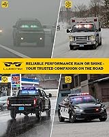 Vista 7 de LUMENIX Barra de luces estroboscópicas de emergencia LED para salpicadero con controlador, parabrisas, visera, advertencia de seguridad, luz