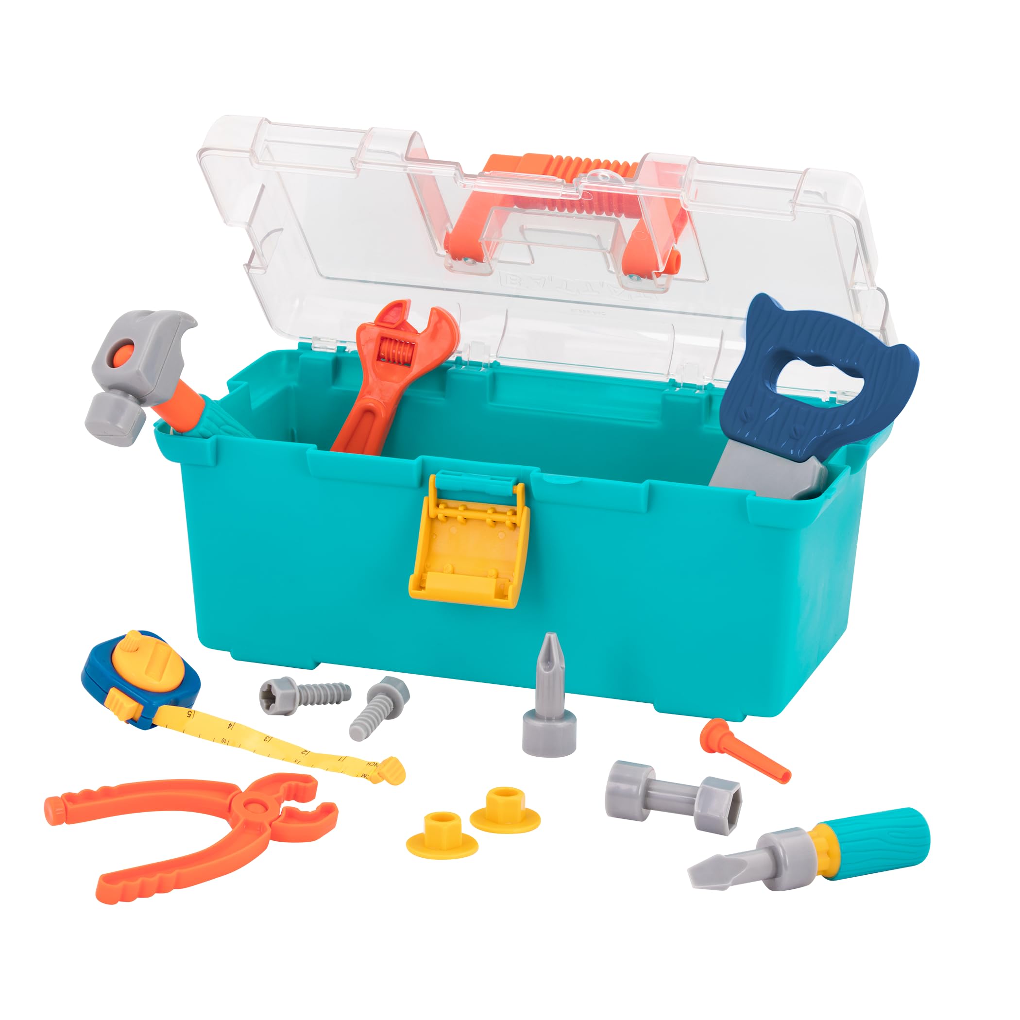 Battat Tool Set Toy for Toddlers and Kids 15-Piece Builder Toolbox for Ages 3 and Up