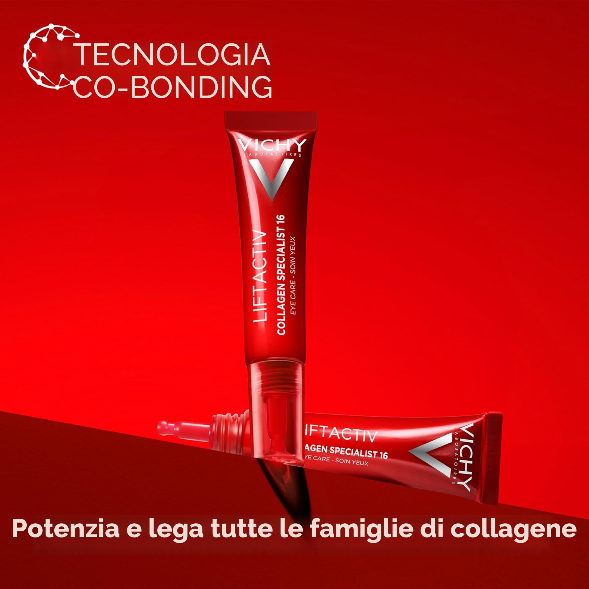 Vichy Liftactiv Collagen Specialist 16, Crema Contorno Occhi, Contorno Occhi Tonico, Compatto e Rimpolpato, Con Peptidi, Vitamina C, Niacinamide e Proxylane, 15 ml