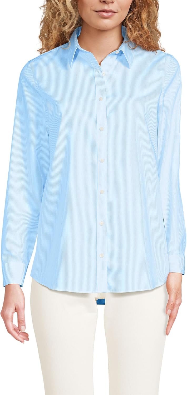 Lands' End Women's Pinwale Cord Long Sleeve Shirt