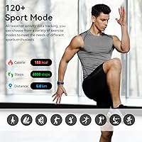 Vista 3 de iBesi Relojes inteligentes para hombres y mujeres, pantalla táctil HD de 1.83 pulgadas, rastreador de actividad física con llamadas Bluetooth, IP68