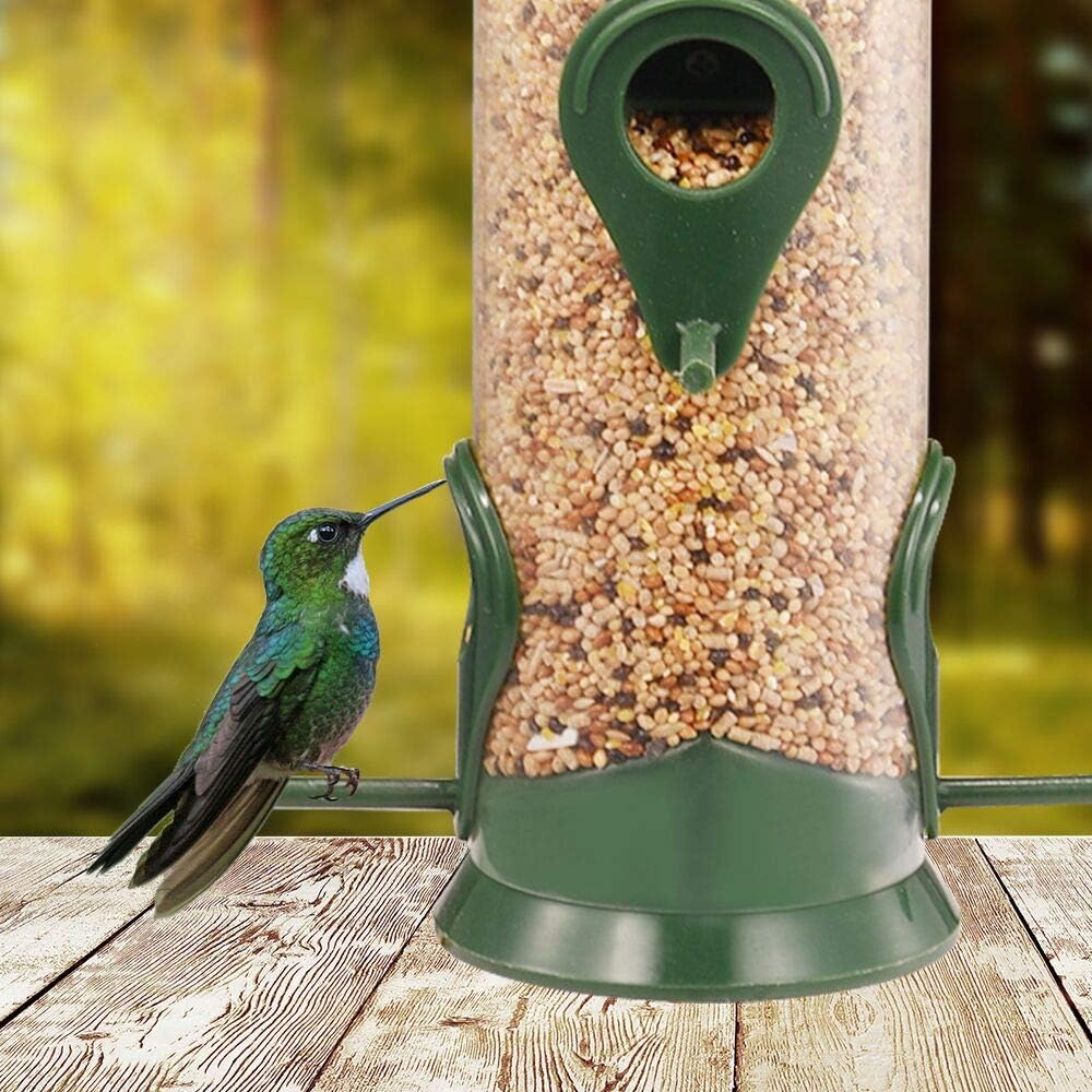 Ointo Garden Tube Bird Feeder with 6 Feeding Ports, Premium Hard Plastic Outdoor Birdfeeder with Steel Hanger(Pack of 2) : Patio, Lawn & Garden
