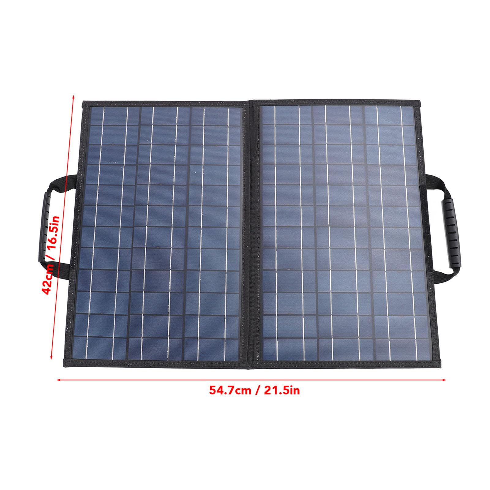 Kit de panneau solaire 80 W chargeur solaire pliable portable avec compteur de réglage d'angle double USB charge rapide pour camping en plein air randonnée silicium polycristallin
