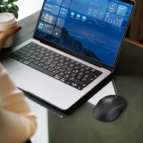 Miniatura 8 de MKE 410 - Ratón inalámbrico para computadora, pequeño y compacto con 2.4G, DPI ajustable, ligero, funciona con pilas (batería no incluida), color