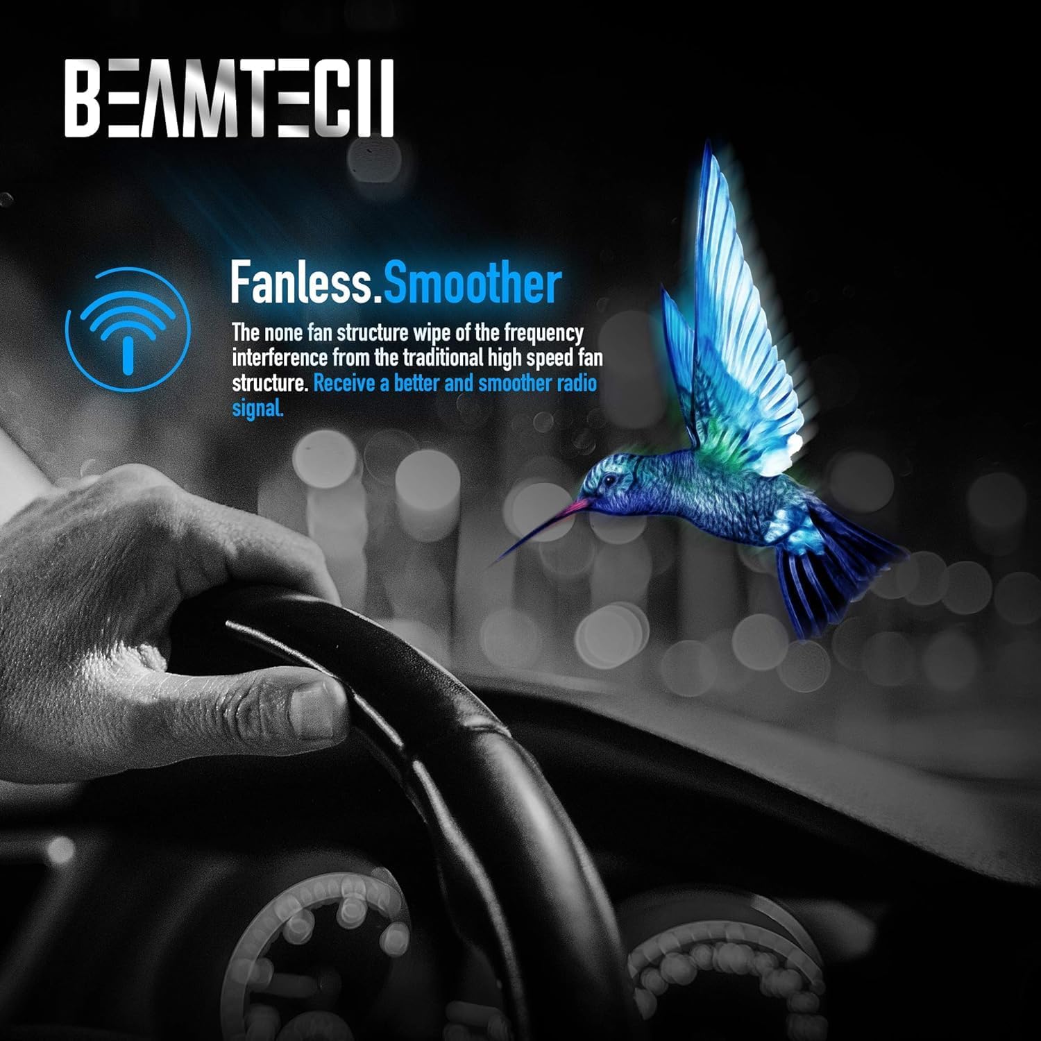 BEAMTECH H4 Fog Light Bulbs,Fanless 6500K White Plug and Play Extremely Bright of 2