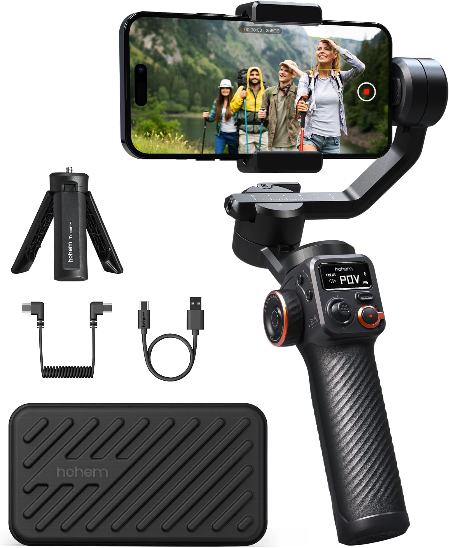 iSteady M6 Gimbal Stabilizer for Smartphone, 2023 Upgrade 3-Axis Phone Gimbal for iPhone 14 Pro Max & Android, 360°Infinite Rotation, OLED Display for Video Recording