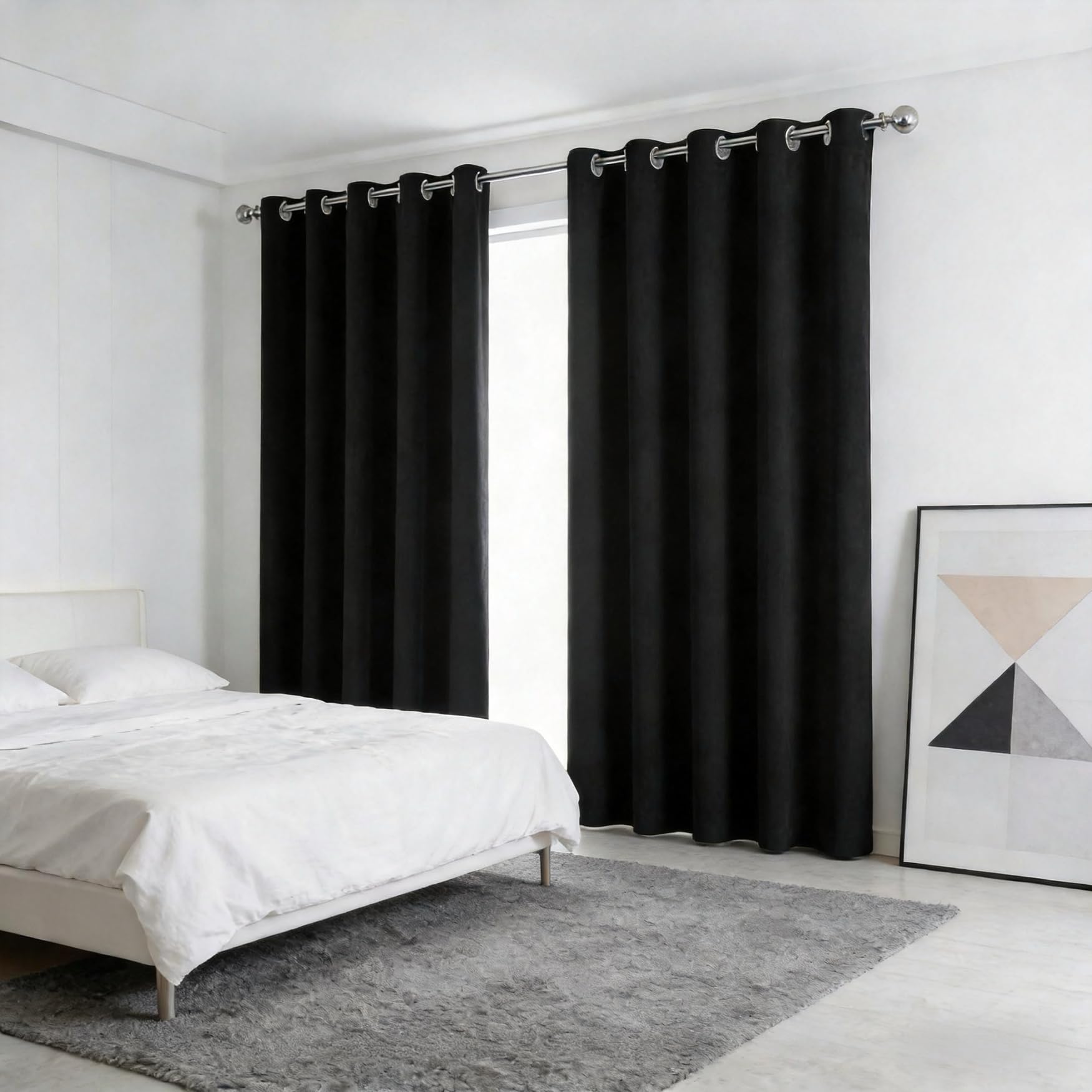 Rideau opaque anti chaleur et bruit 180x180 cm pour isoler le salon
