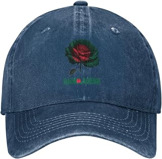 Vintage Bangladesh Bangladeshi Flag Rose Flower Baseball Cap for Men Women