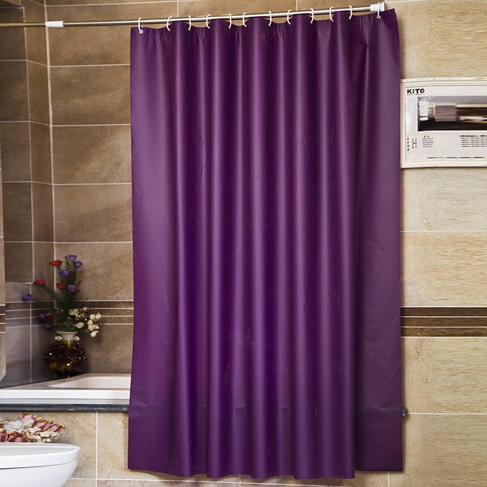 Amazon.com: Riverbyland Purple Durable Shower Curtains 72" x 80" : Home ...