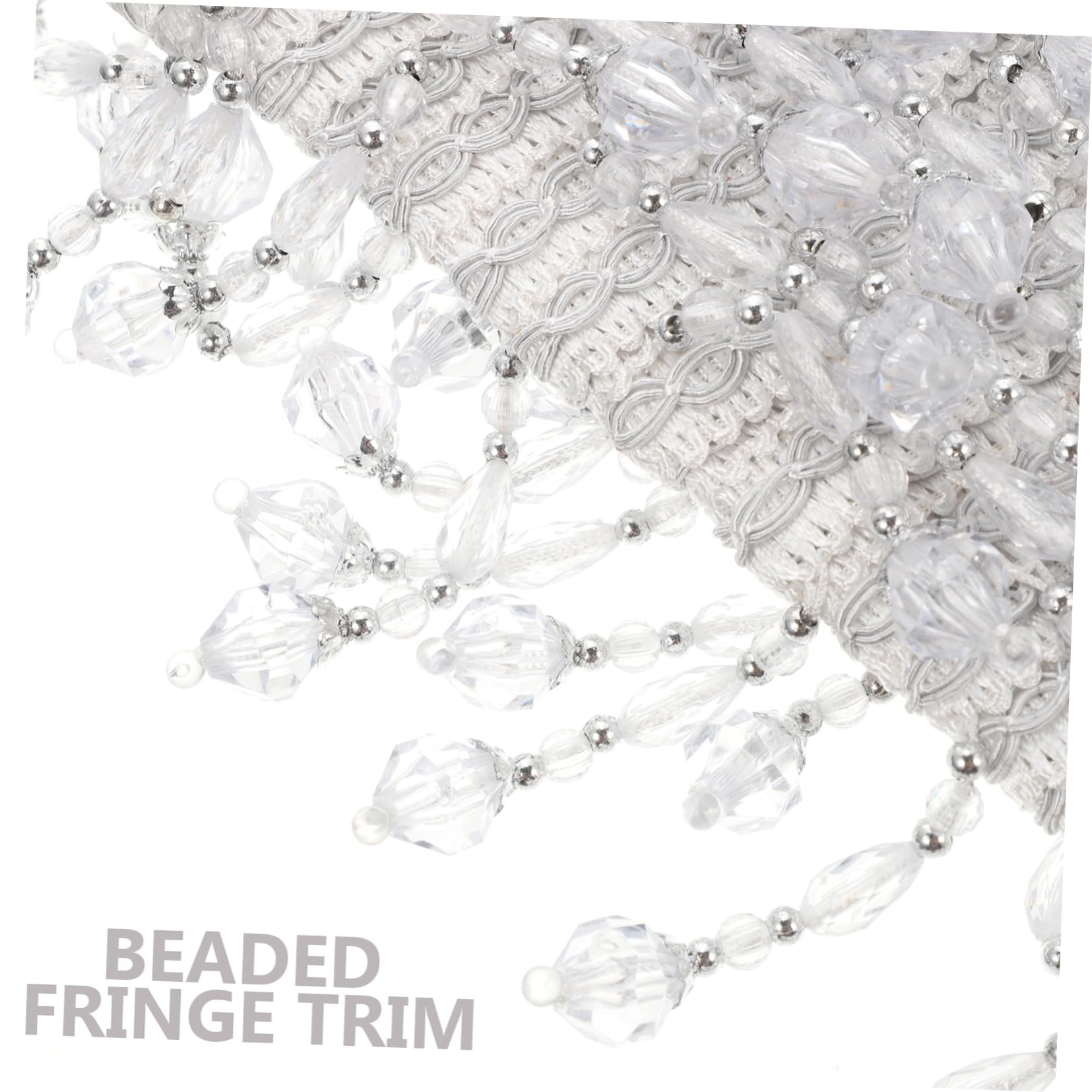 Hohopeti Garniture De Franges à Pompons Perlés Décor De Rideau Pour Maison Fourniture De Bricolage Pour Fenêtres Et Meubles