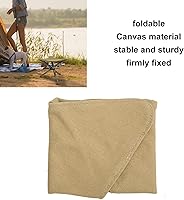 Vista 9 de Taburete de trípode de tela para camping, plegable, portátil, triángulo, hecho a mano, resistente, para barbacoa, fiesta, senderismo (caqui)