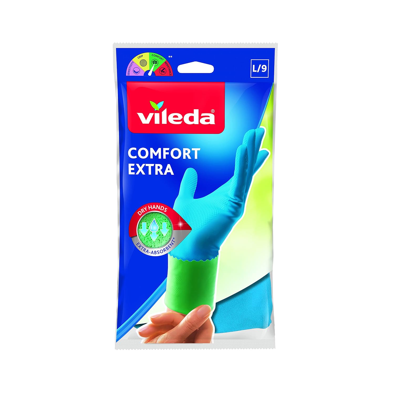 Vileda 1500467 Comfort Care Rubber Gloves Perfect Protection and Comfortable for Your Hands.