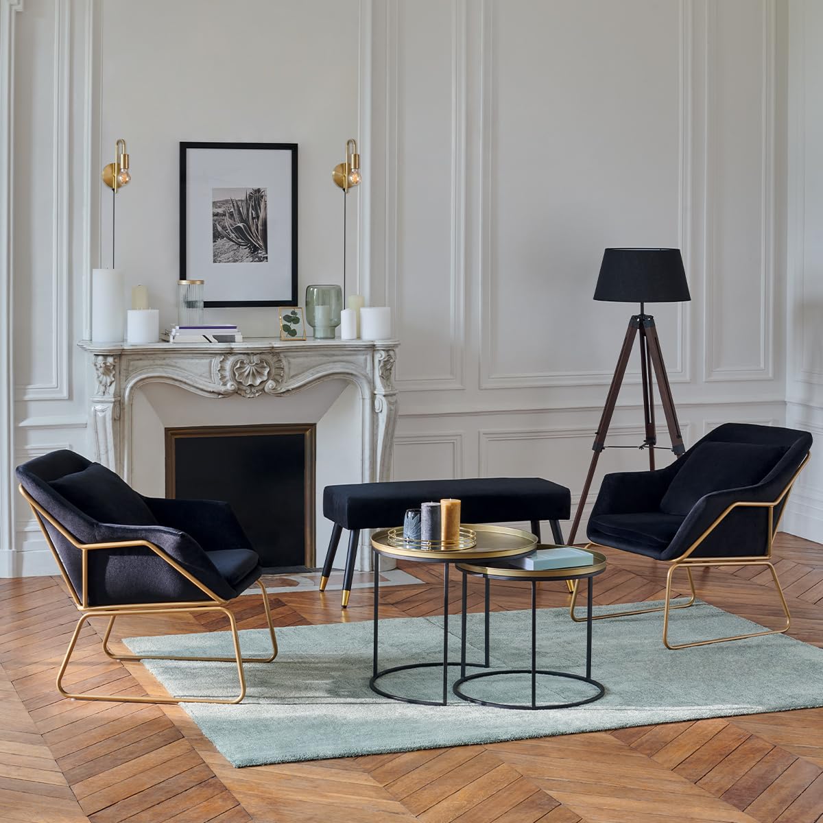 Tapis décoratif Reflet Vert Kaki 160 x 230 cm - Atmosphera