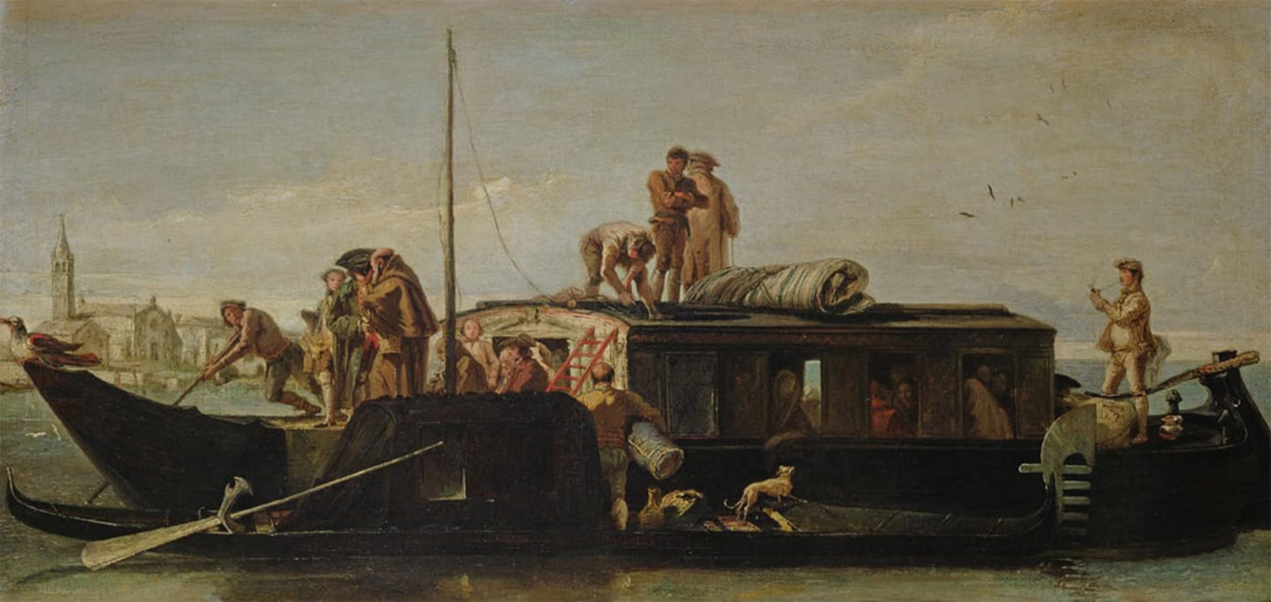 Póster de lienzo Chiatta della Posta Veneziana para decorar un dormitorio elegante 5