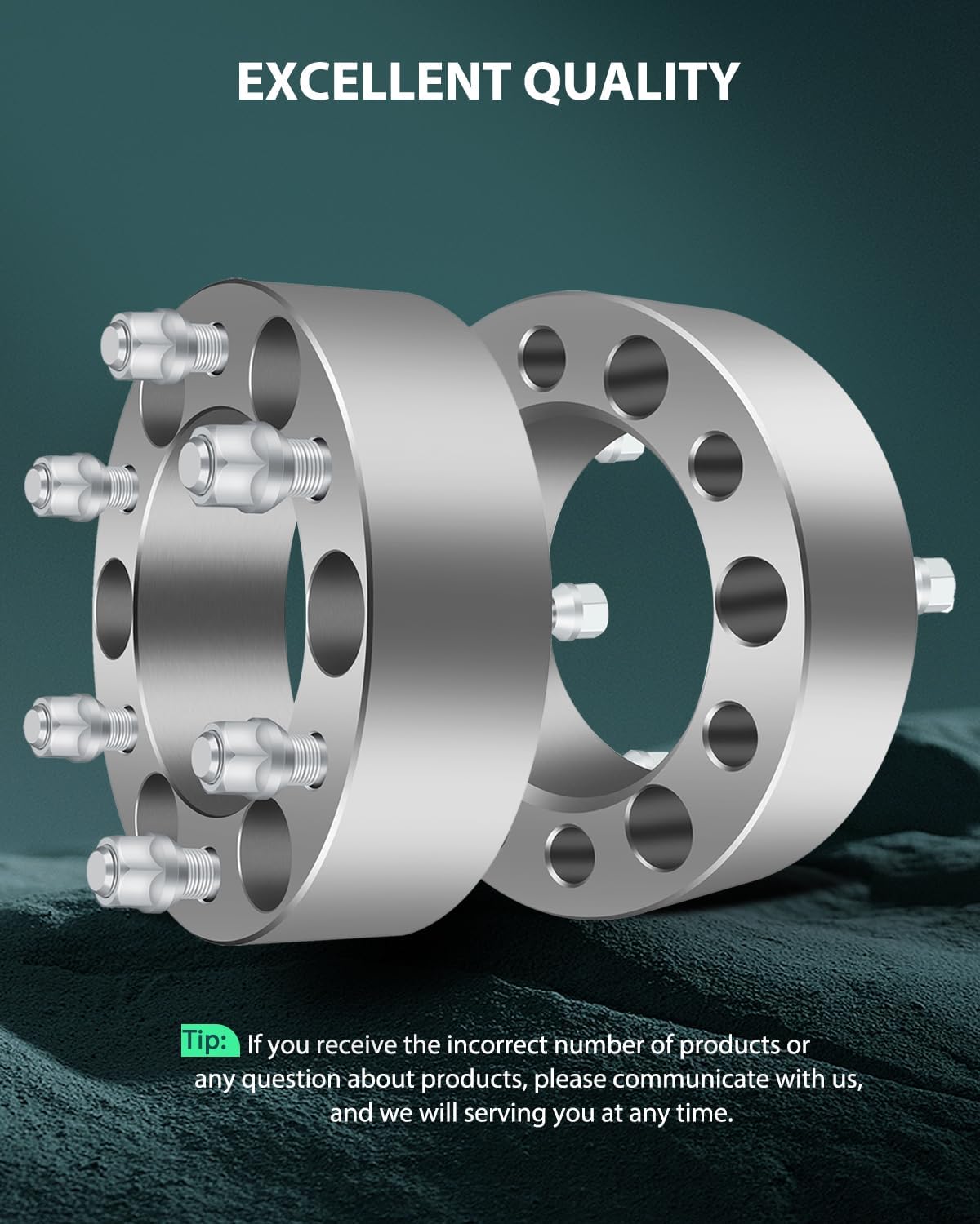 SCITOO 4Pcs 2 inch 6X5.5 Wheel Spacers 108mm Hub Bore with 12x1.5 Thread Pitch 6 Lug Not Hubcentric Wheel Spacers 6x139.7mm to 6x139.7mm fit for Tacoma 4Runner Tundra FJ Land Cruiser