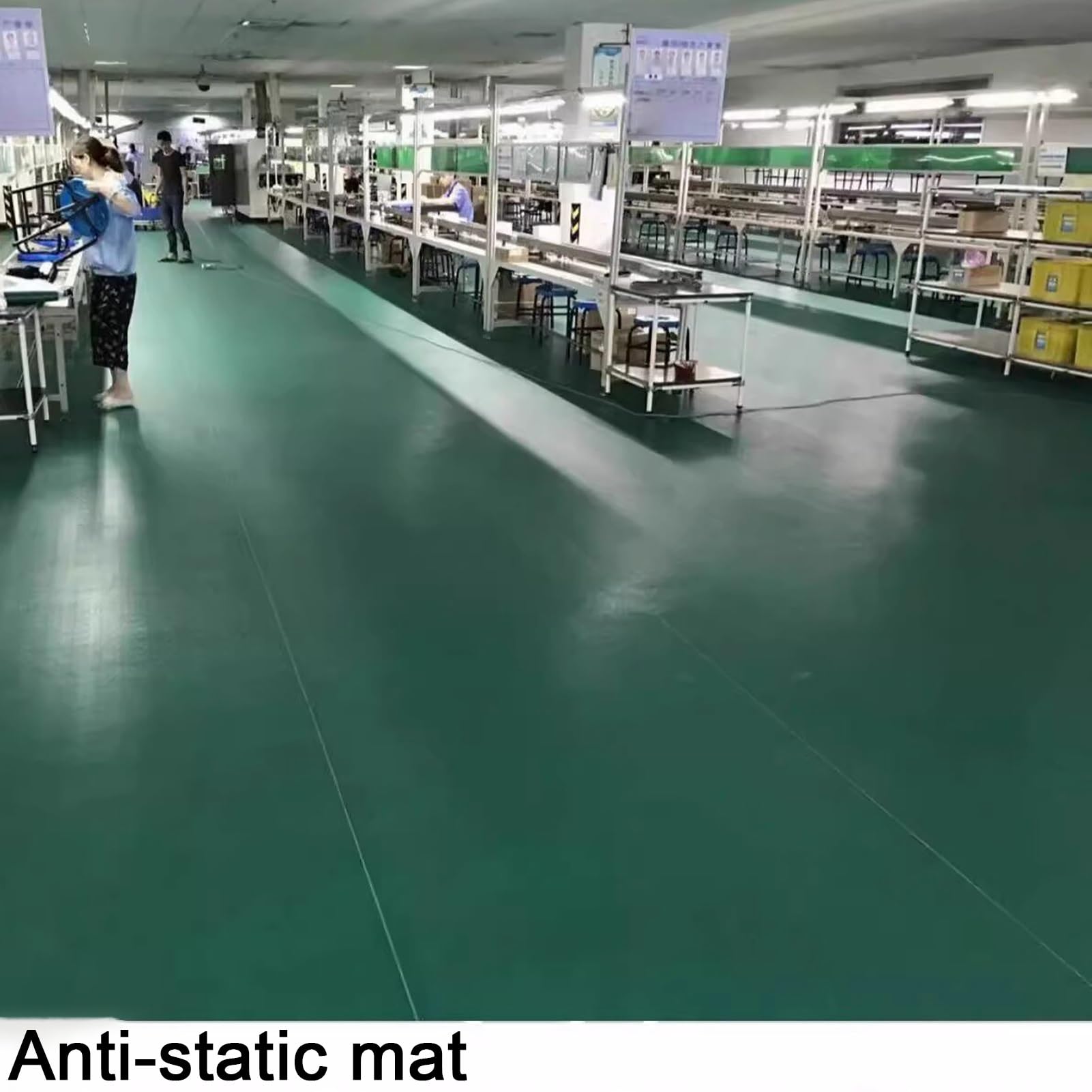 Alfombrilla antiestática for banco de trabajo, espesor 2mm/0,08 pulgadas, resistente al aceite, resistente al desgarro, for laboratorio y banco de reparación(0.7x1.4meter/2.30x4.59ft)