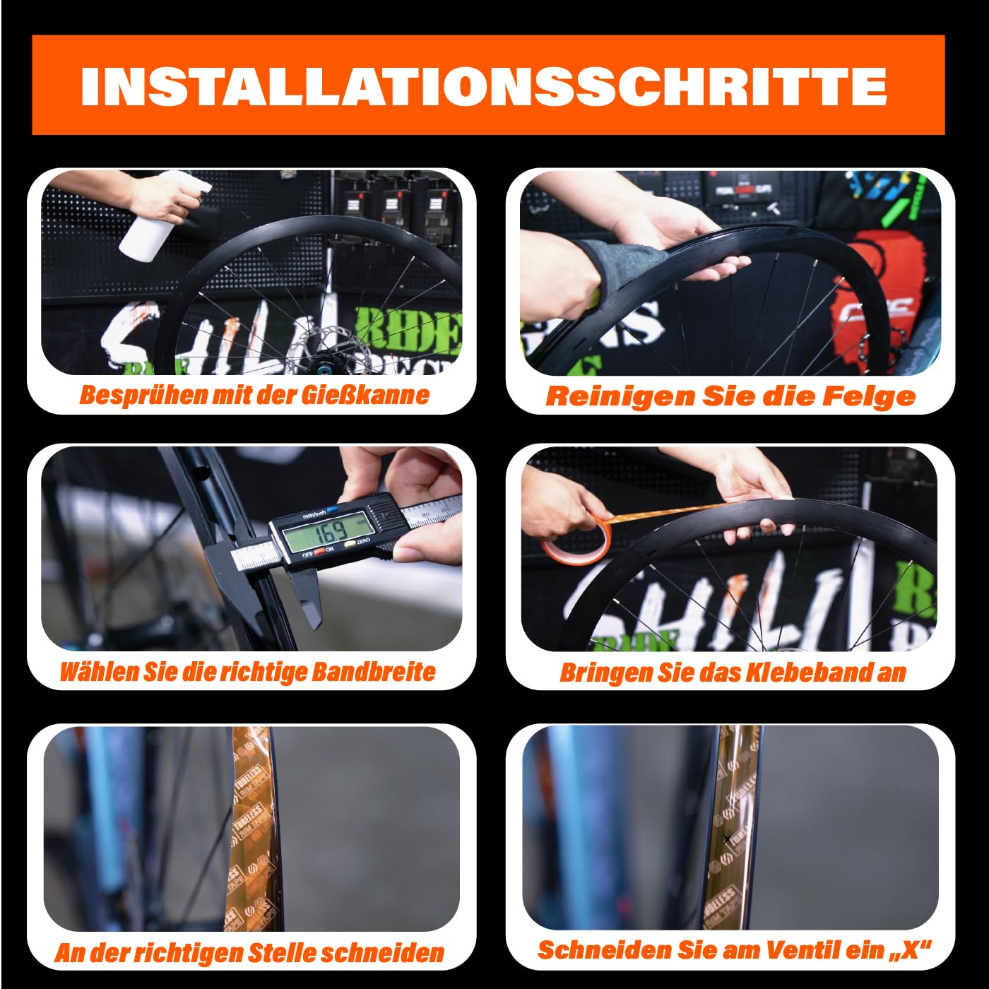 Fahrrad Tubeless-Felgenband, Tubeless Band 19/21/23/25/27/30/32/35 mm, Rim Tape 10 m, Haftklebstoffe Klebeband für schlauchlose Fahrradreifen MTB, Rennrad, Gravel, Mountain, Road Bike, 27mm