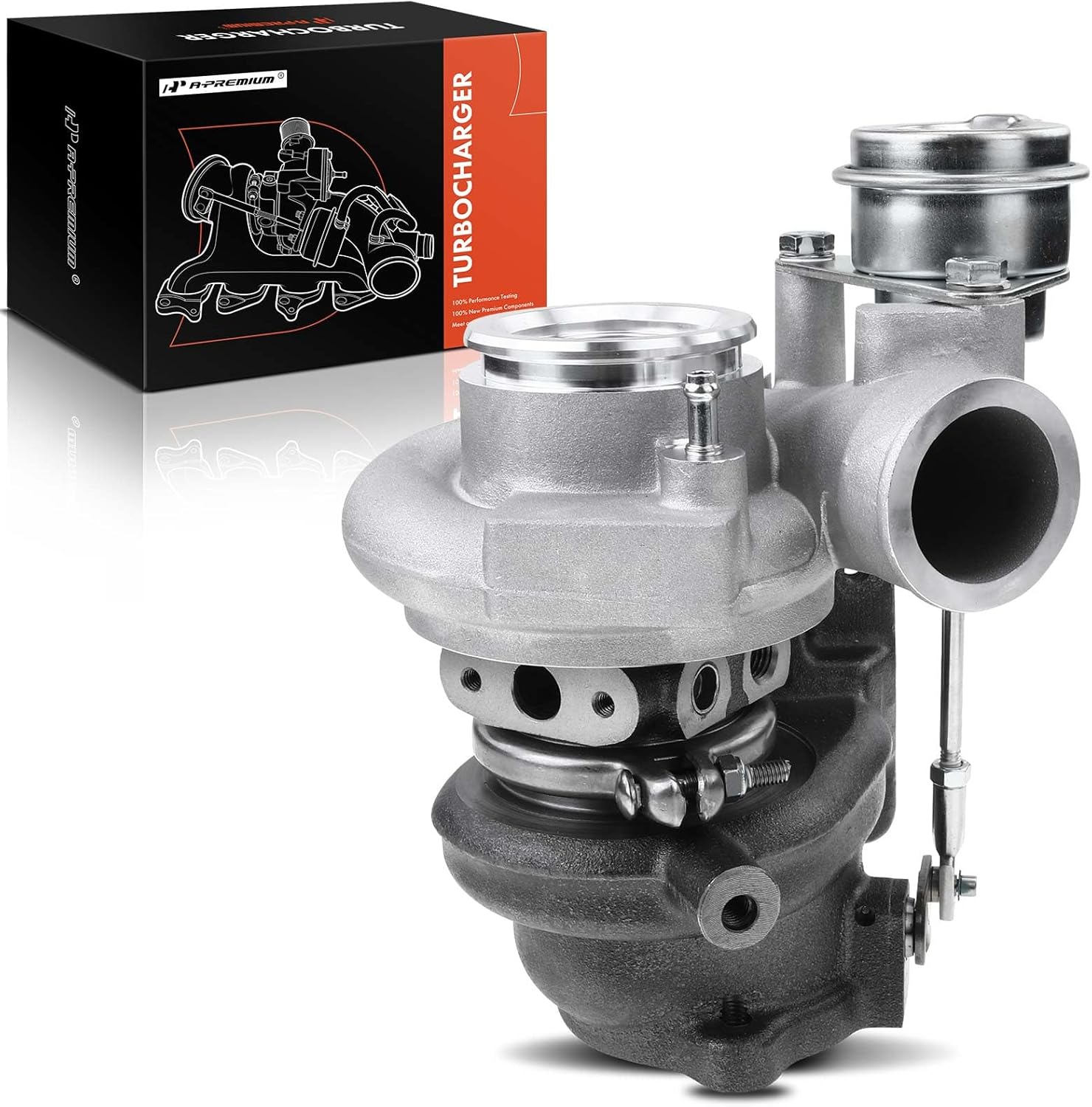 A-Premium Complete Turbo Turbocharger Kit, with Wastegate Actuator & Gasket, Compatible with Saab 9-3 Viggen 1999-2002, 9-5 Aero 2000-2005, 9-5 Arc 2004-2005, 2.3L, Replace# 49189-01800