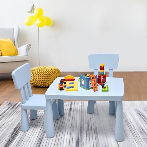 Miniatura 4 de TUOCHUFUN Juego de mesa y silla para niños, juego de mesa y silla para niños, juego de mesa y silla para niños de lectura artística, fuerte