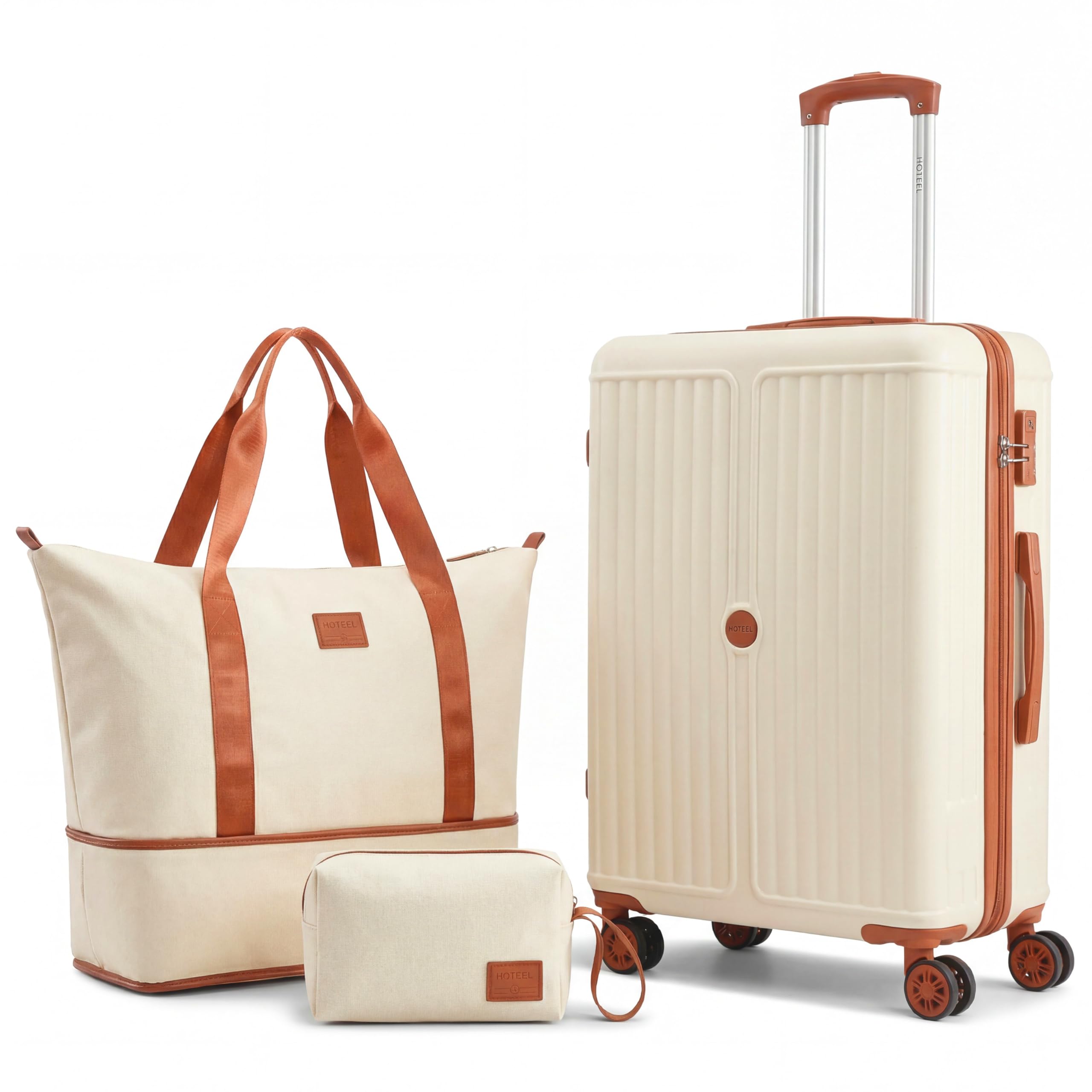 Hoteel Luggage Sets 3 Piece ABS+PC Hardside, 4-Year Warranty, Luggage Set with Spinner Wheels, TSA Lock, Lightweight Carry on Luggage, 20" Suitcase
