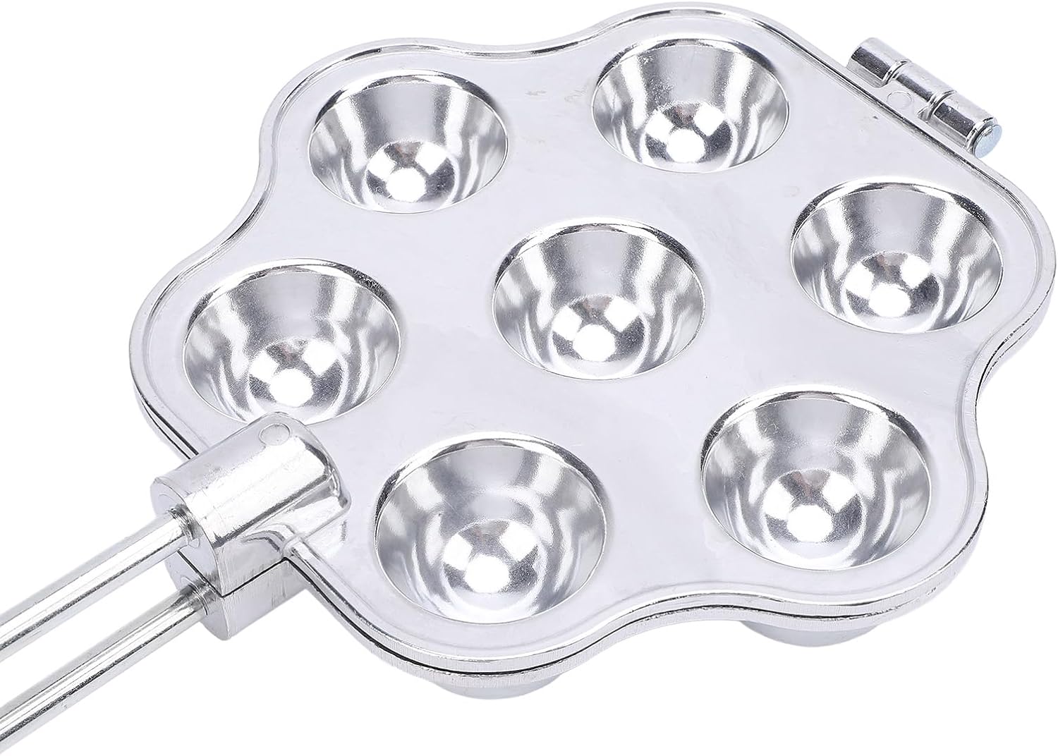 AYNEFY 7 Holes Egg Tart Baking Pan,Aluminum Alloy Egg Tart Baking Tray with Handle Small Pies Skillet Mince Pie Baking Pan for Small Pie Pudding Cupcake Muffin Tartlet