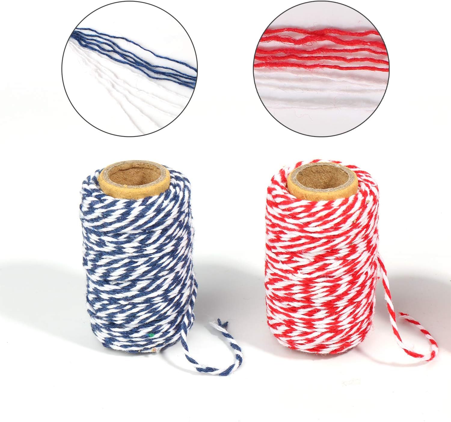 Twine Cotton 2 mm String Rope Cord for Gift Wrapping Arts Crafts Party Decorations Gardening Applications,9 Colors
