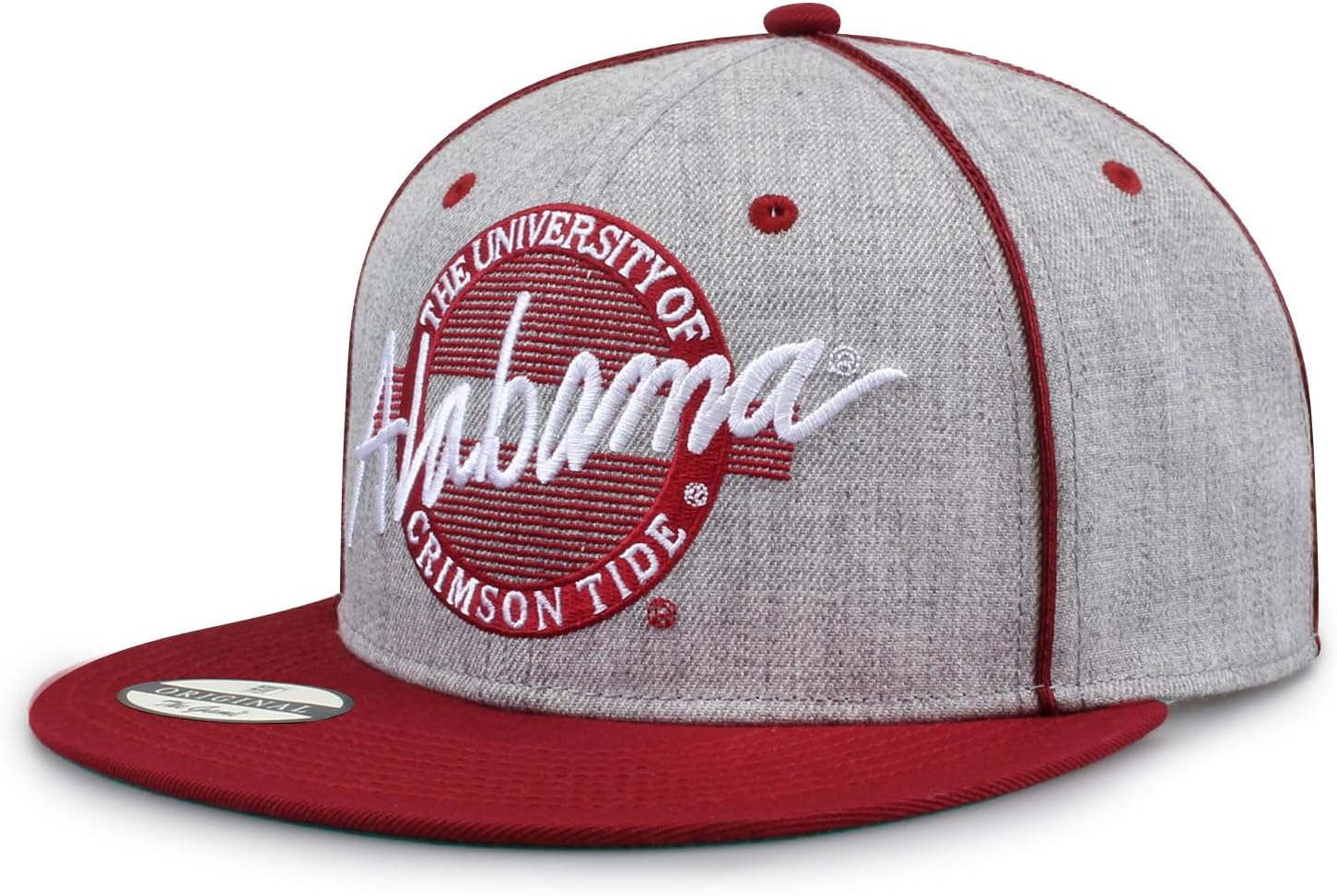 The Game NCAA Licensed Alabama Crimson Tide Flat Brim Snapback Hat, University of Alabama Game Day Hat