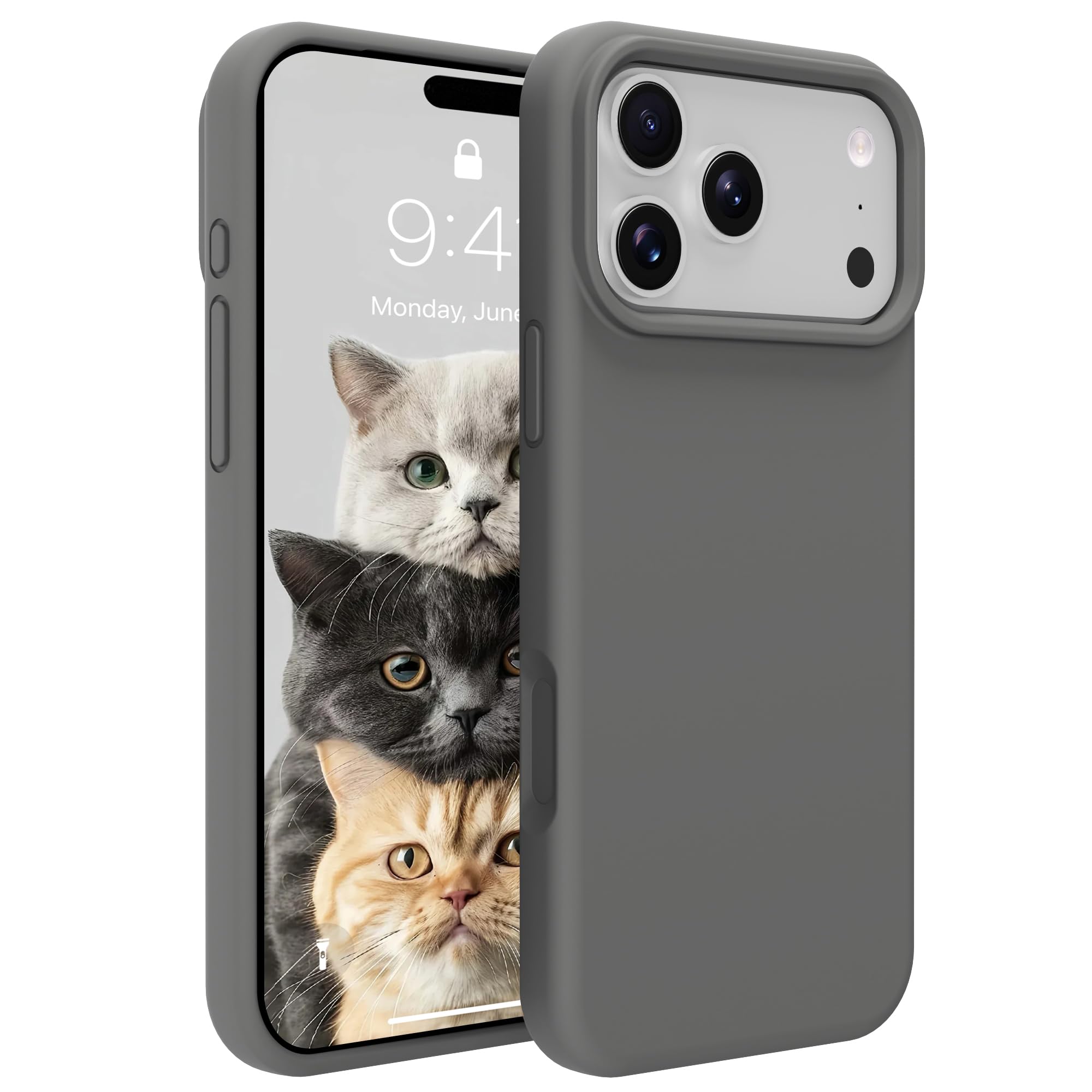 iPhone 17 pro Max/18 pro Max Case Silicone(Charcoal Gray)