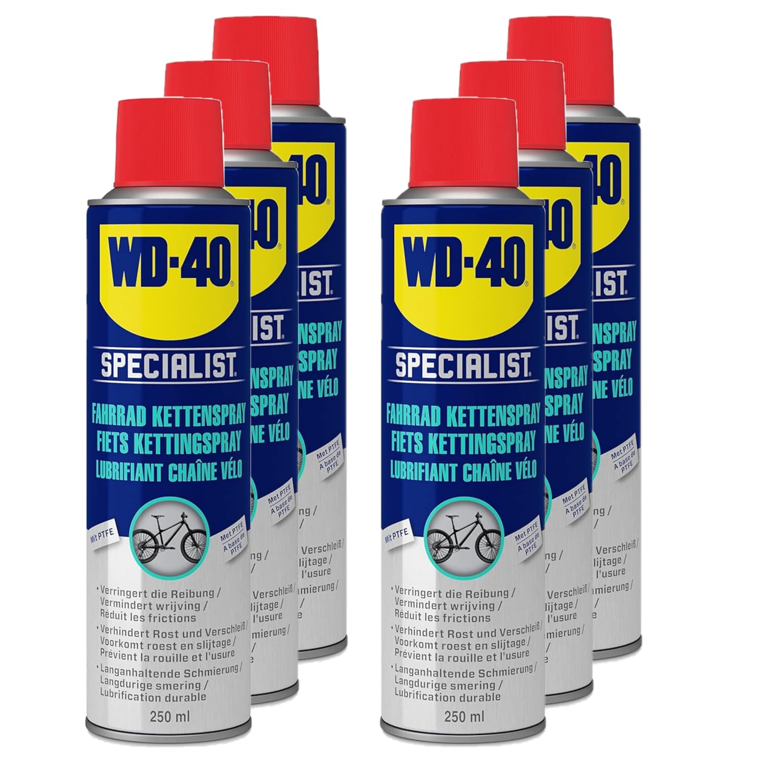 WD-40 Specialist Fahrrad Kettenspray 6x250 ml