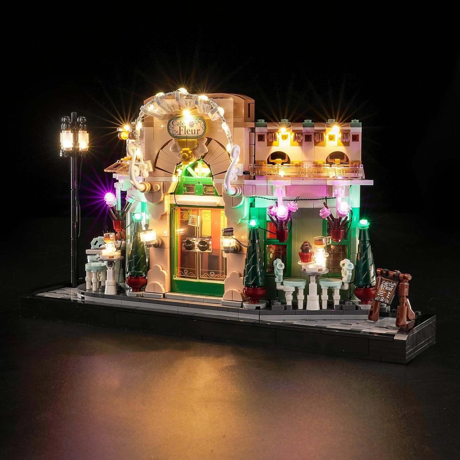 Upgraded Led Light Kit Compatible with Lego French Cafe Building Set, Lights Decoration Compatible with Lego 10362, Best Gifts for Adults (Model Not Included)