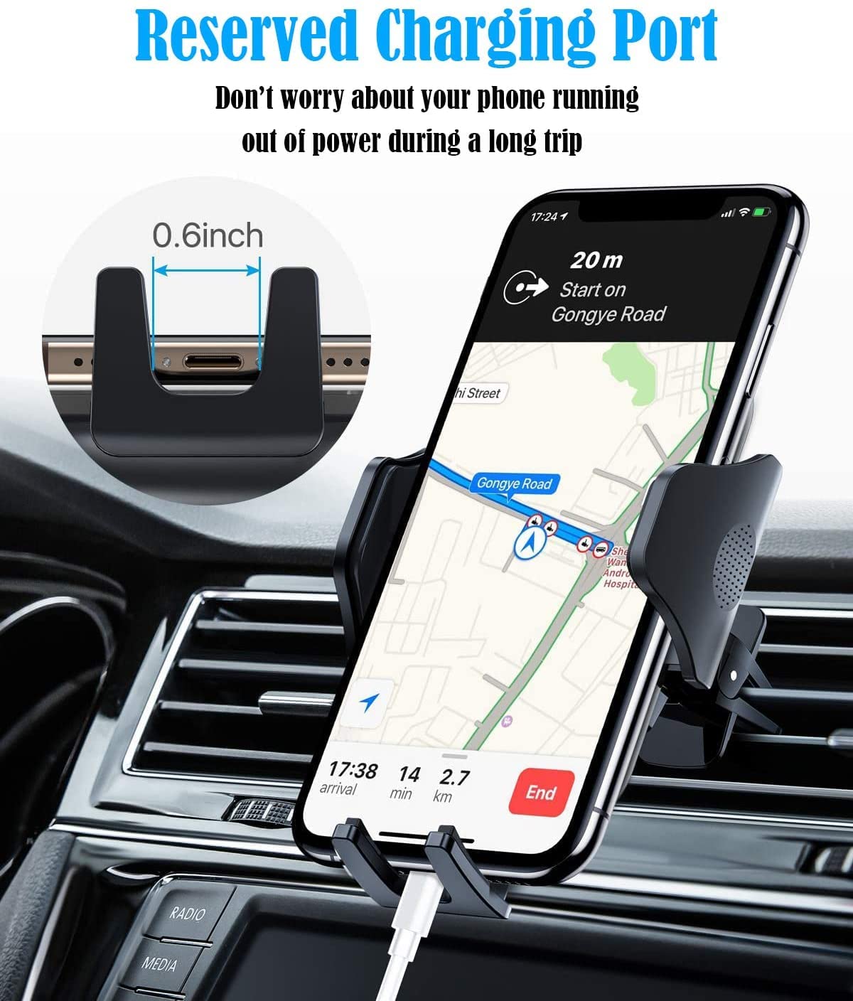 Adorling Support Voiture Telephone Support Telephone Voiture 3 In 1