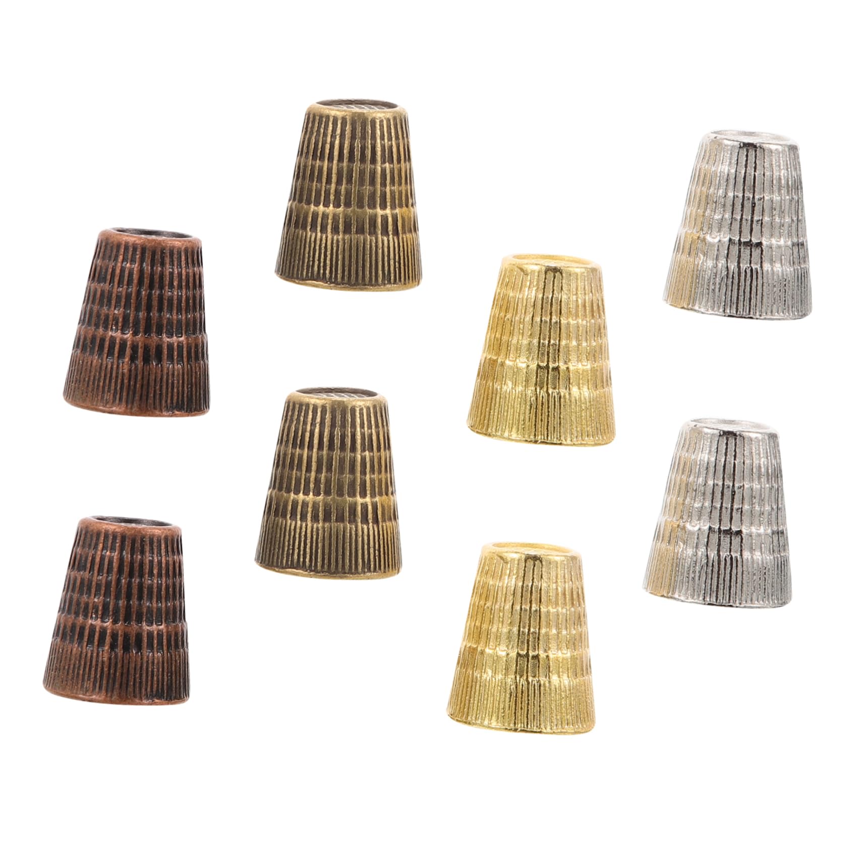 DOITOOL 5 Series De Dedal Se Cose Costura Puntada De Dedos A Prueba De Cortes De Dedos Bordado Coser Dedal Dedal De Cobre Metal 8 Piezas X 5