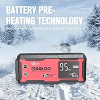 Vista 3 de GOOLOO GT4000 Arctic Jump Starter with -40℉ Pre-Heating Tech for Cold-Start,4000A 100W Two-Way Fast-Charging 12V SuperSafe Portable Battery Booster