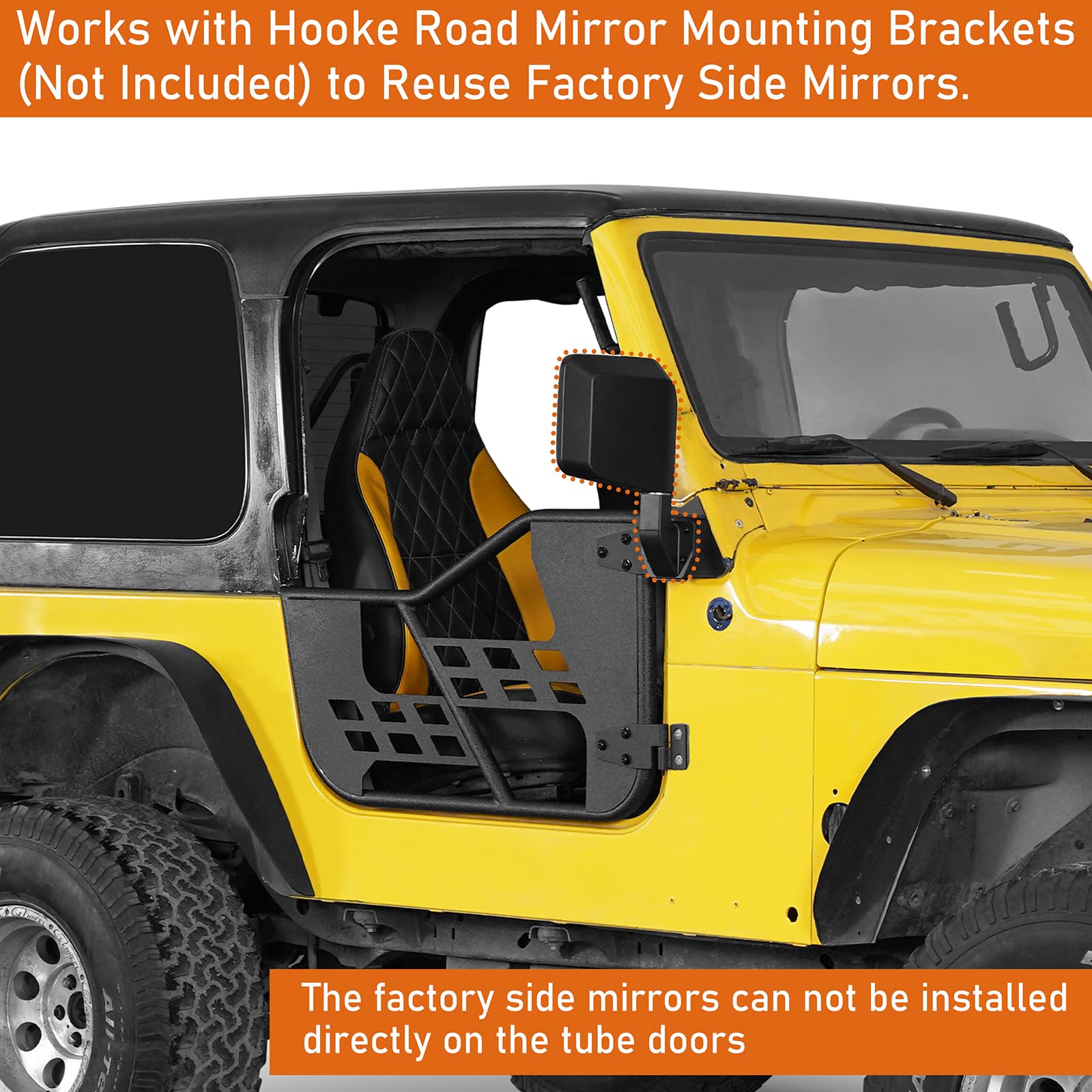 Amazon.com: Hooke Road TJ Tube Half Doors for 1997-2006 Jeep