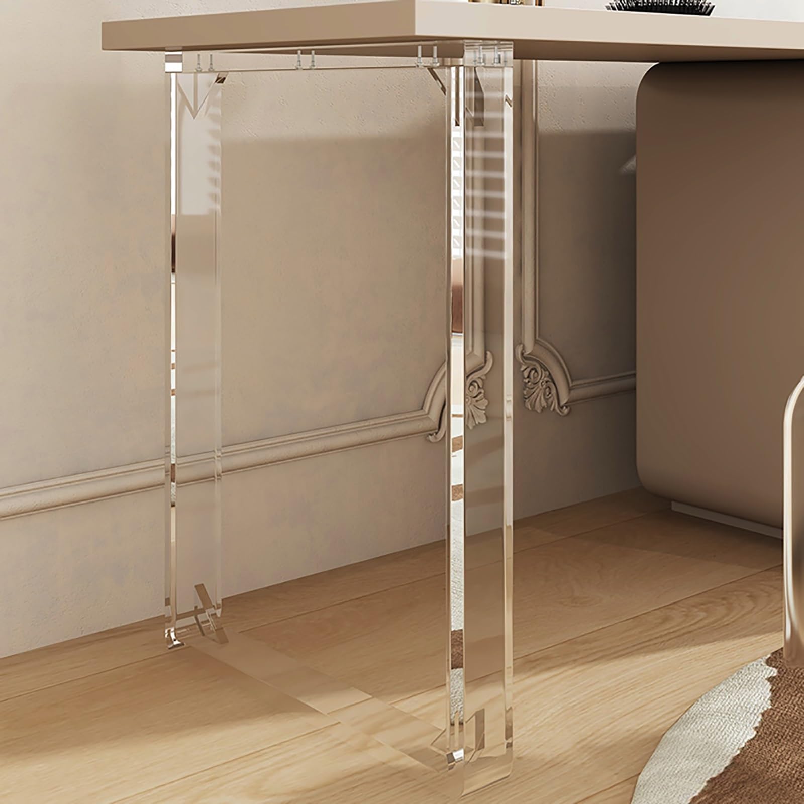 Pieds de table en acrylique de 60x65 cm pour remplacer des pieds de meubles