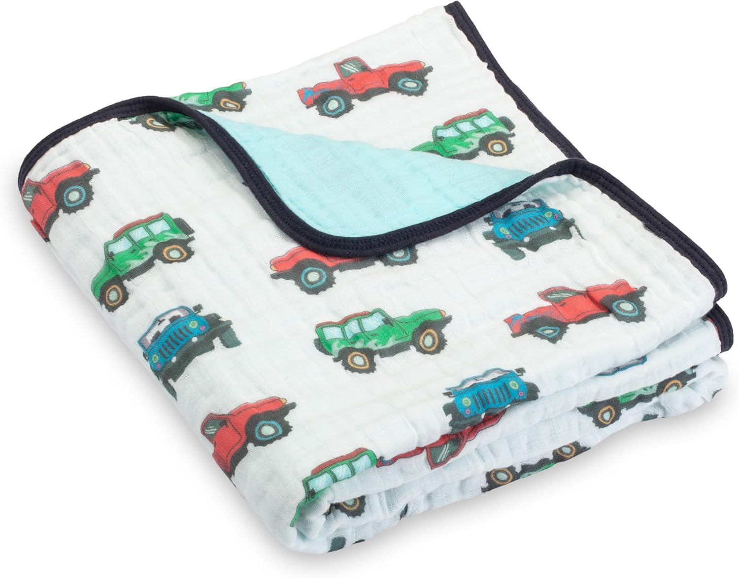 LollyBanks Muslin Baby Quilt, 6-Layer 100% Cotton Baby Blanket for Boys, Soft and Breathable Toddler Quilt, Lightweight Infant Blanket for Crib or Stroller, Newborn Essentials (Dinosaur Print)