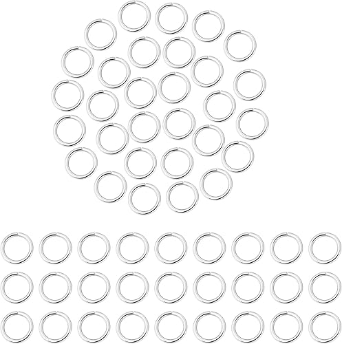 Miniatura 1 de 100 anillos de plata de ley 925 anillos de salto de 0116 pulgadas anillos de salto abiertos para hacer joyas collares accesorios de manualidades
