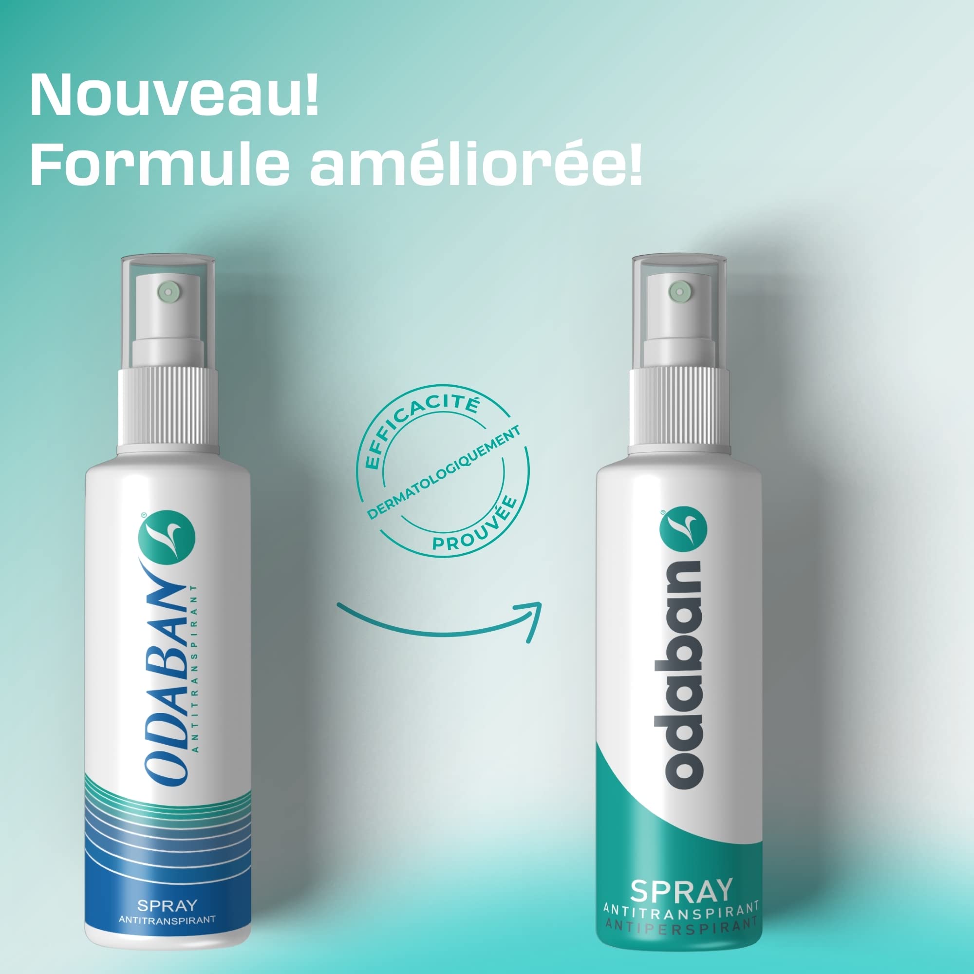 odaban antyperspirant w sprayu 3 x 30 ml | dezodorant przeciwpotny przeciwko nadmiernemu poceniu się | redukuje zapach pachy | przyjazny dla skóry, długotrwały, dla mężczyzn i kobiet | bez zapachu