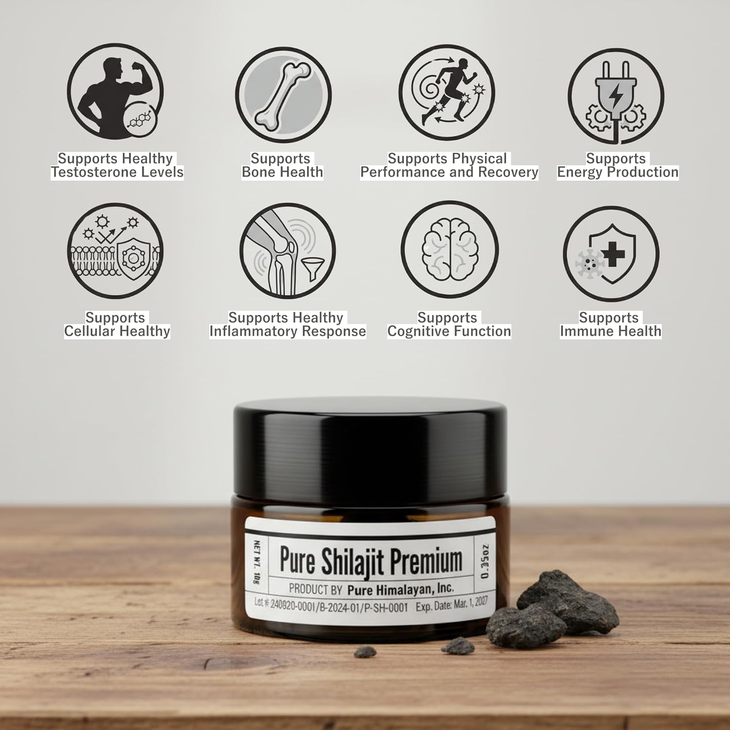 Pure Himalayan Shilajit Resin | Highest Potency 96.5% Fulvic Acid, COA Verified | ~100 Servings | ISO Lab-Tested in USA | Natural Energy, Focus & Immune Support for Men & Women