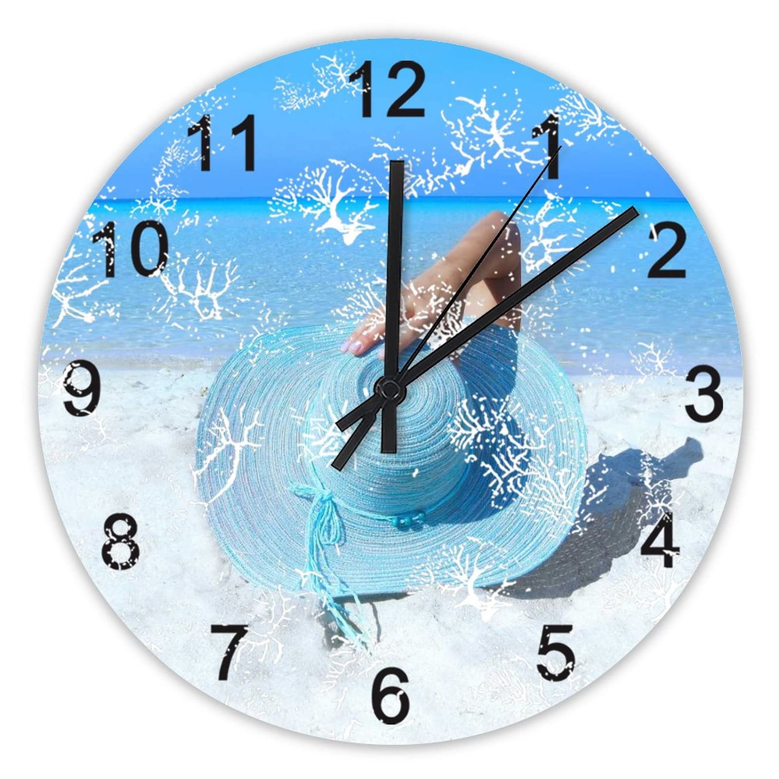 Horloge murale silencieuse décoration maison à piles grand format