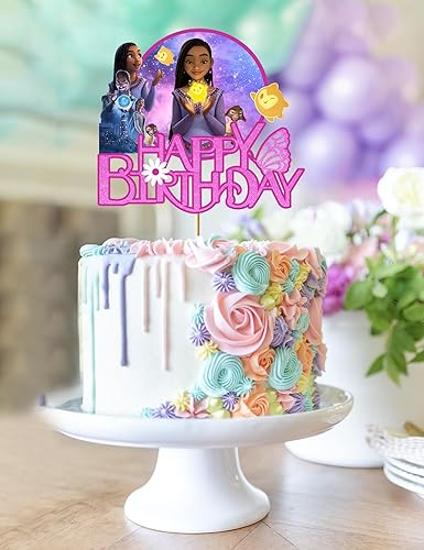 Miniatura 3 de Decoración de pastel de deseos, decoración de fiesta de cumpleaños para niñas, deseos de feliz cumpleaños, baby shower, suministros de fiesta